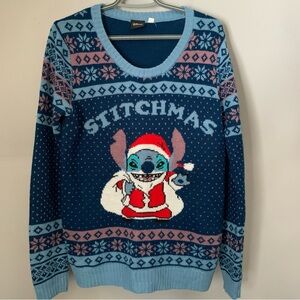 Disney Stitch “Stitchmas” Christmas Sweater Women’s M Ugly Xmas Knit Sweater